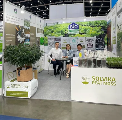 SOLVIKA PEAT MOSS on a partner's stand at a trade fair in Thailand